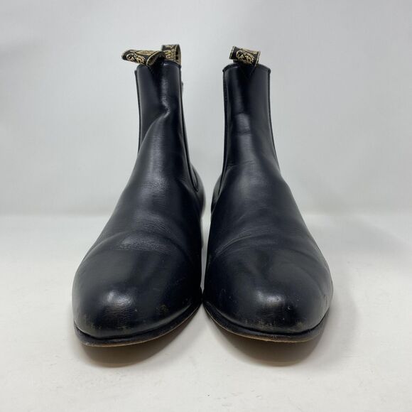 EL Besserro Boots Mens Size 29.5 Black Leather Chelsea Ankle Dress Pull On main image 9